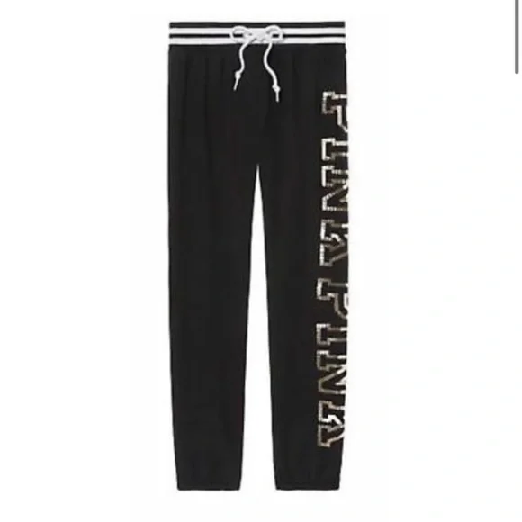 PINK VS 2017 FASHION SHOW BLING ROSES HOODIE AND JOGGERS SET - Picture 11 of 11